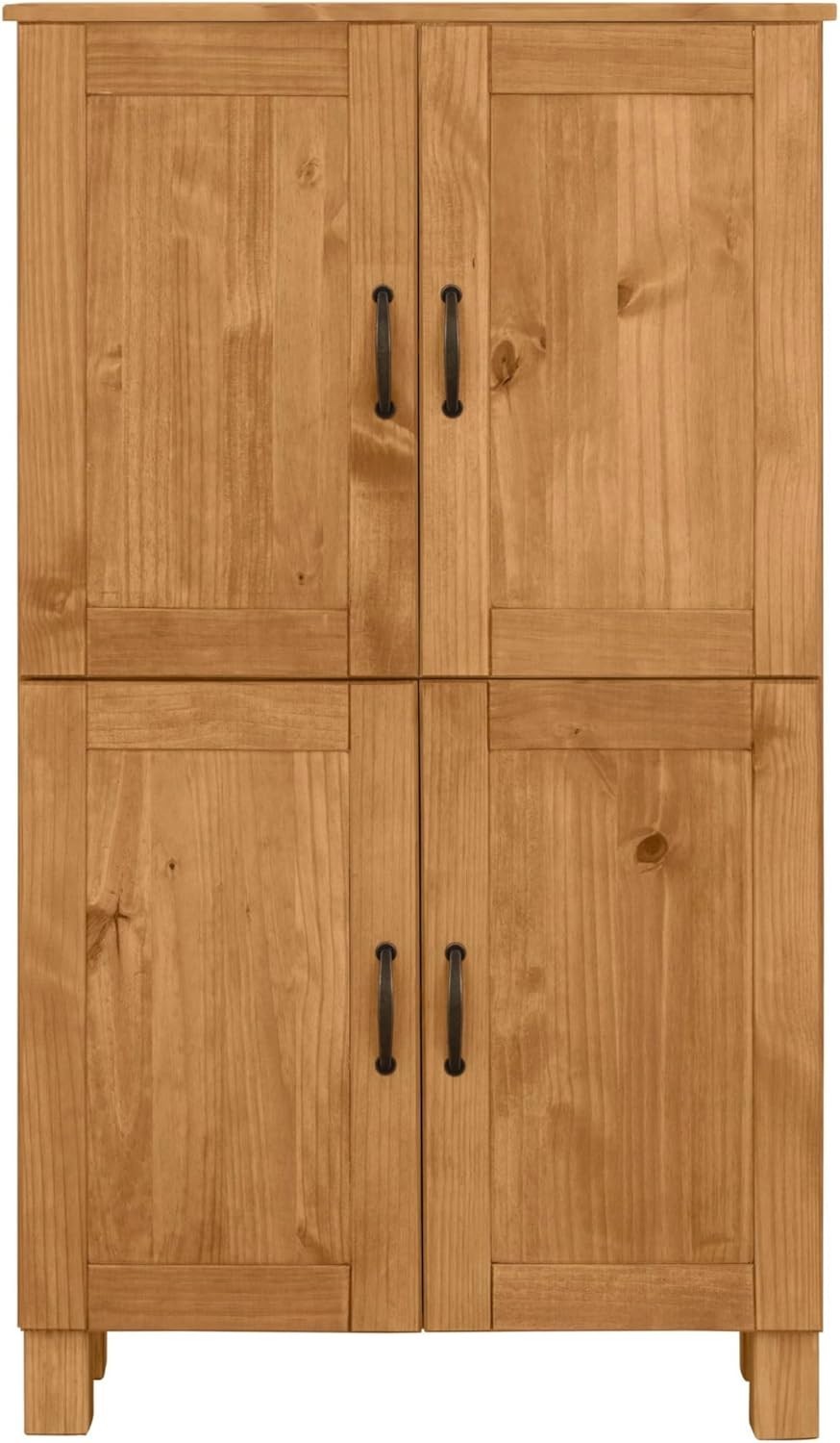 Stained Wax Alby Midi Cabinet 4 Doors Freestanding 130cm