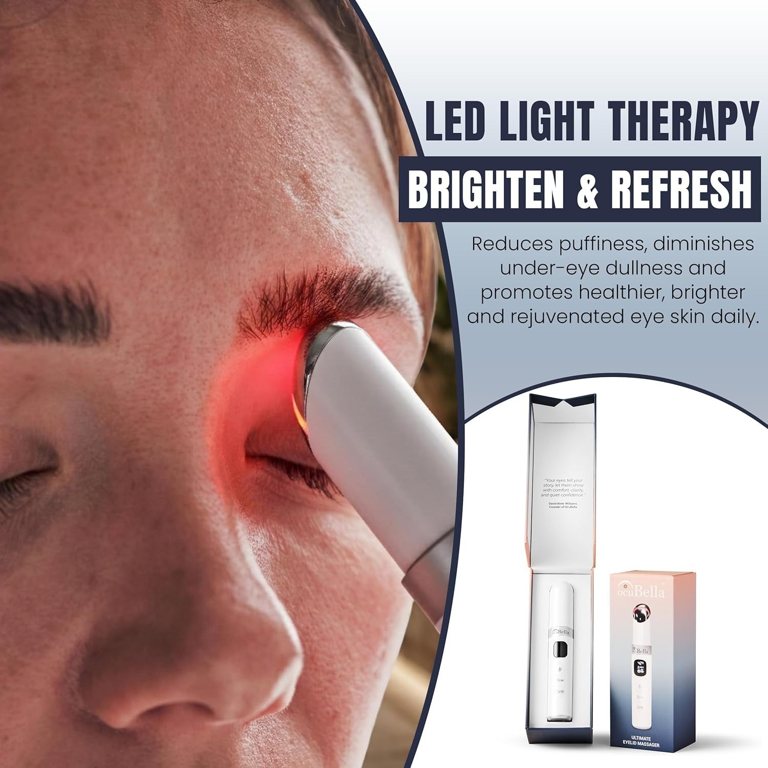 4 in 1 Heated Eye Massager EMS LED Dry Eye Relief Wand