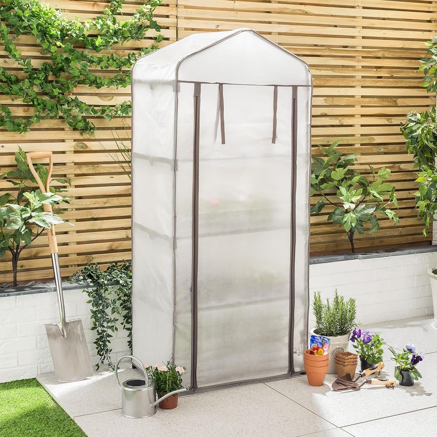 4 Tier Fleece Greenhouse Cover Extra Thick Frost Protection 49x69x158cm