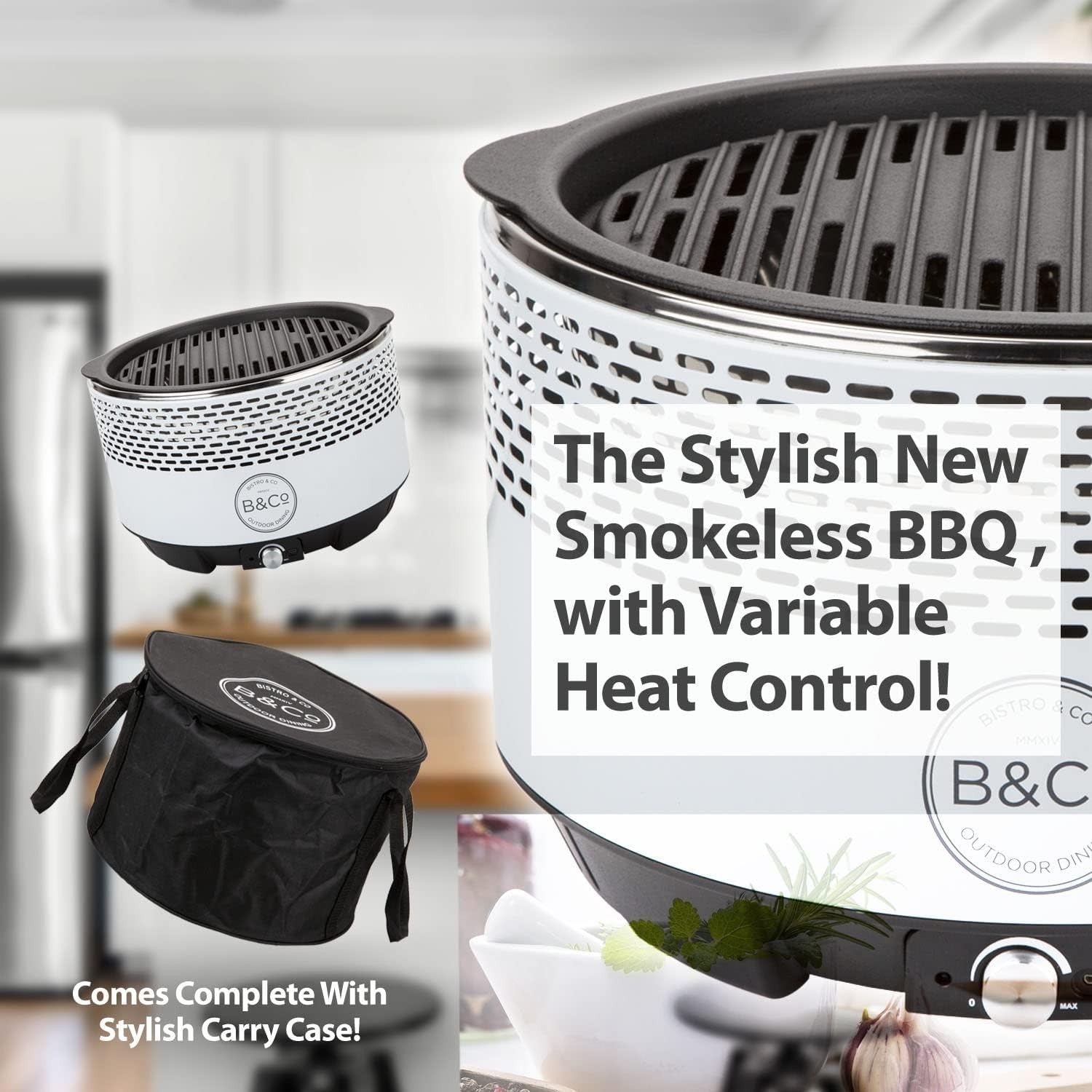 Portable Smokeless Charcoal BBQ Grill Tabletop Outdoor Camping Garden Cooker