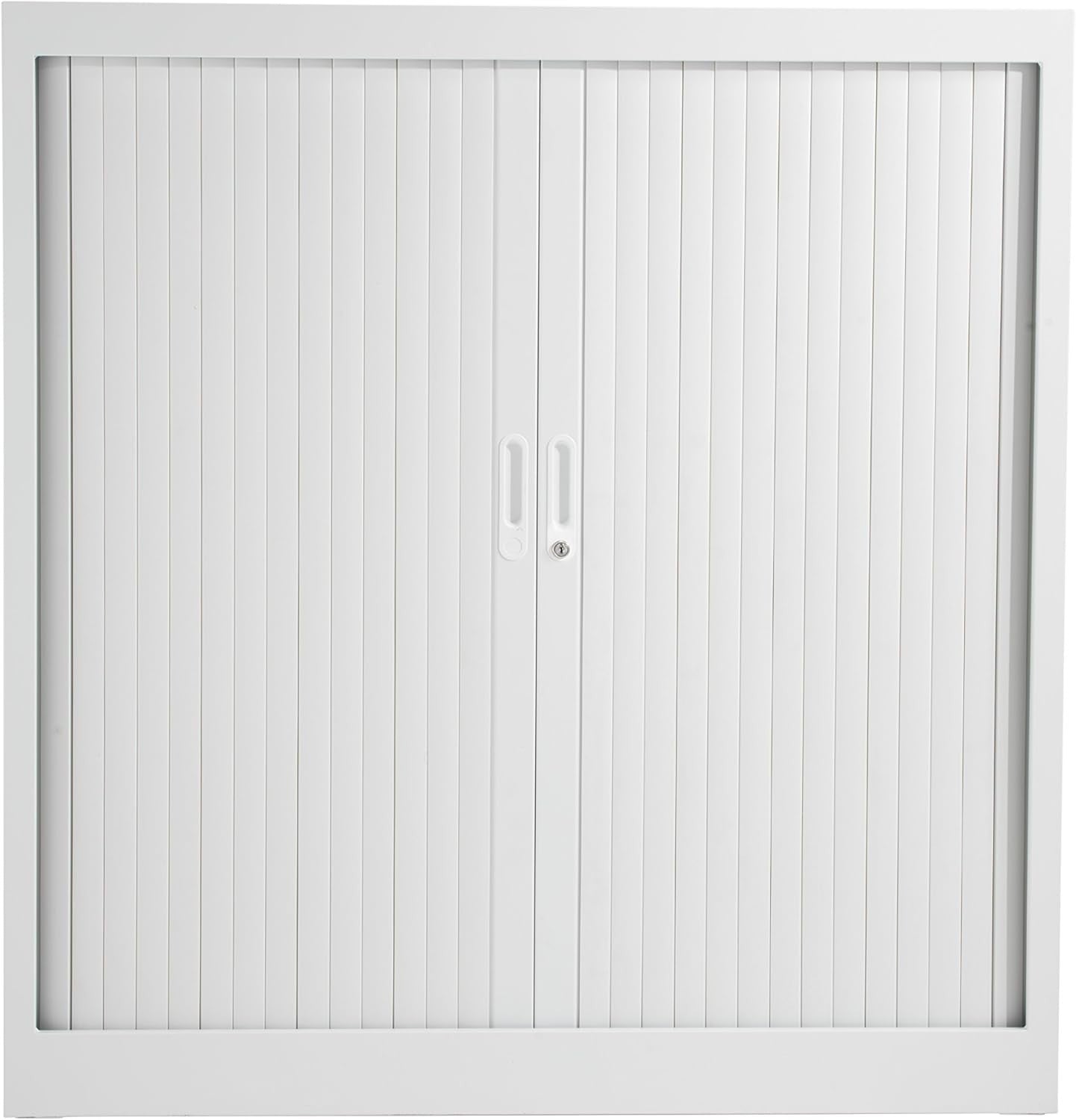 Metal Storage Cabinet Lockable with Adjustable Shelves & 50kg Load – White