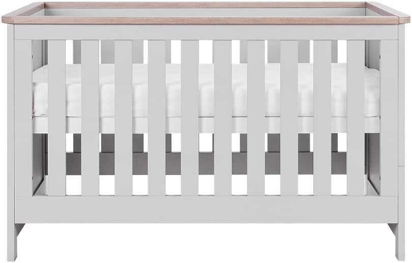 3in1 Baby Cot Bed Convertible Toddler Day Bed Adjustable Height Oak Grey 140x70