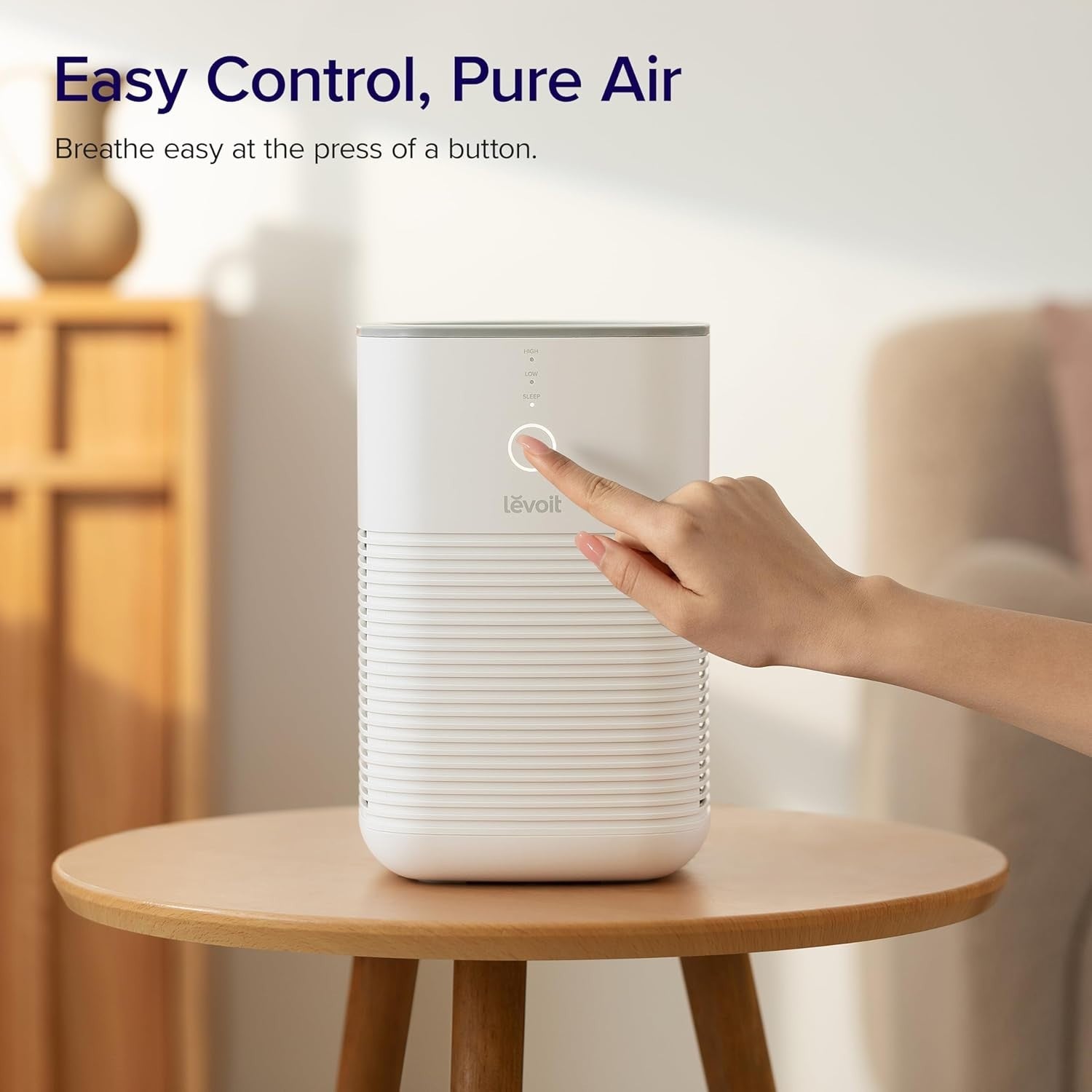 Dual HEPA Air Purifier Bedroom Aromatherapy Quiet Sleep Mode Ozone Free