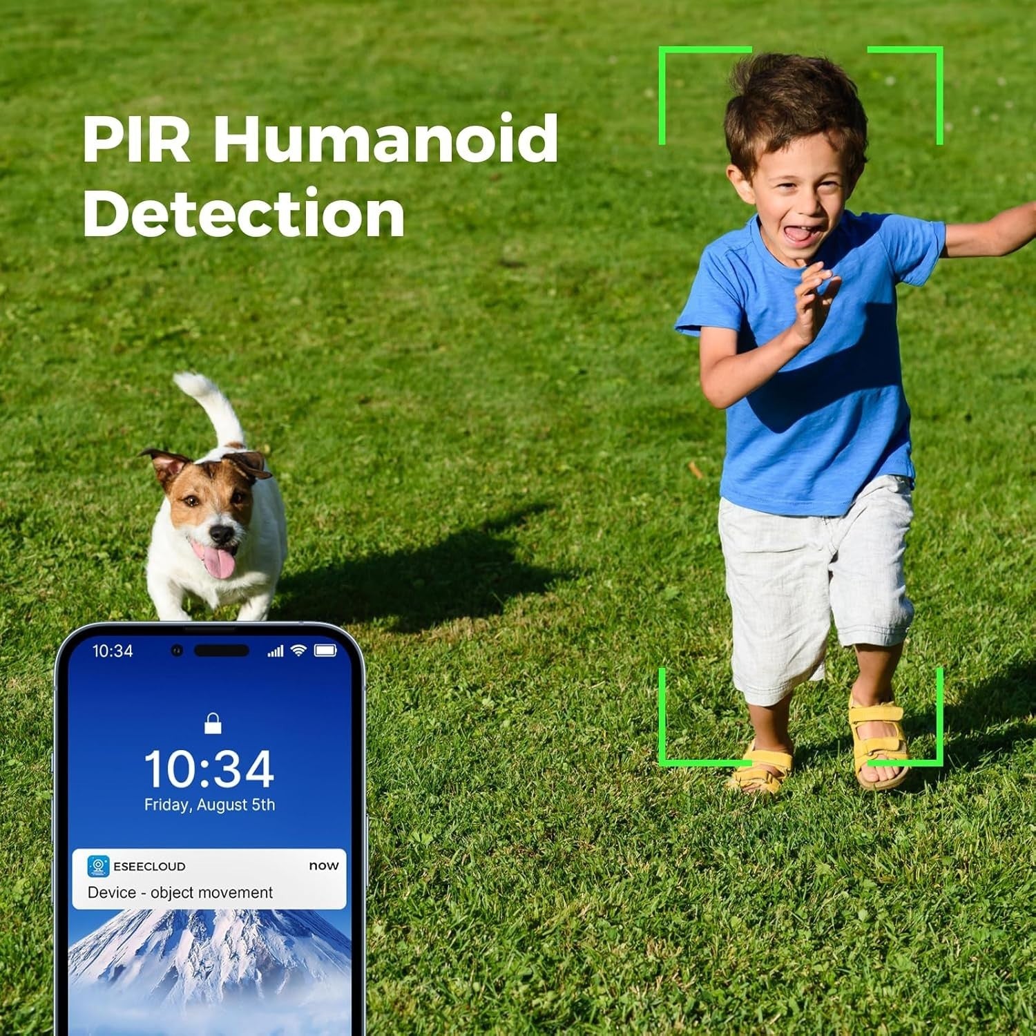 5MP Solar Security Camera Wireless 360° PTZ Color Night Vision WiFi
