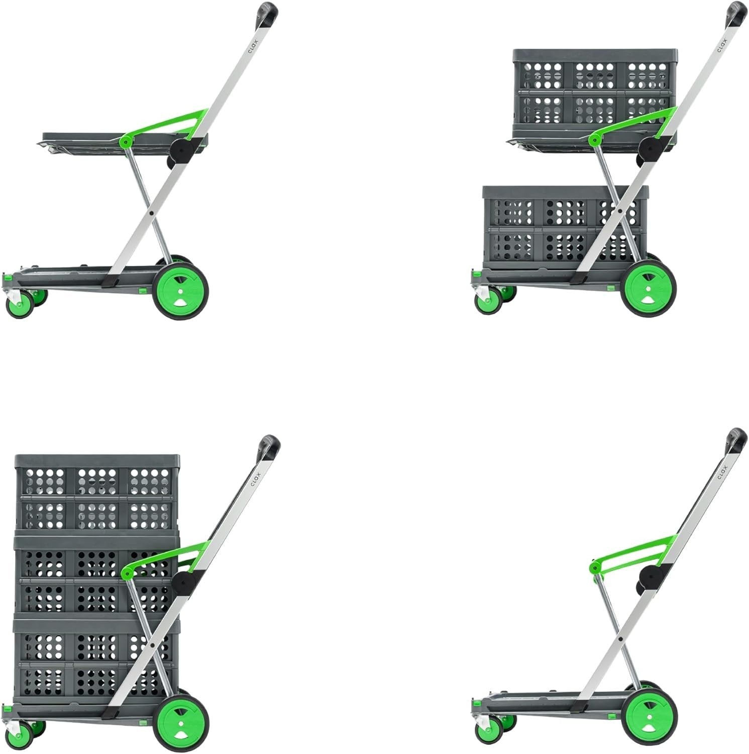 Two-Tier Folding Trolley – Portable Collapsible Cart for Workshop & Home