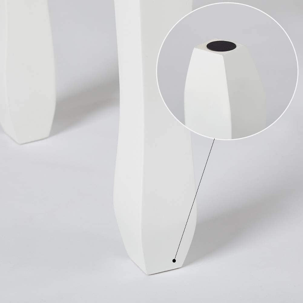 White Baroque Vanity Stool Soft Padded Dressing Table Chair 41x30x45cm