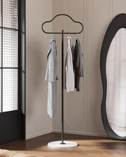 Black Minimalist Coat Stand | Heavy Duty Metal Clothing Rack for Hallway