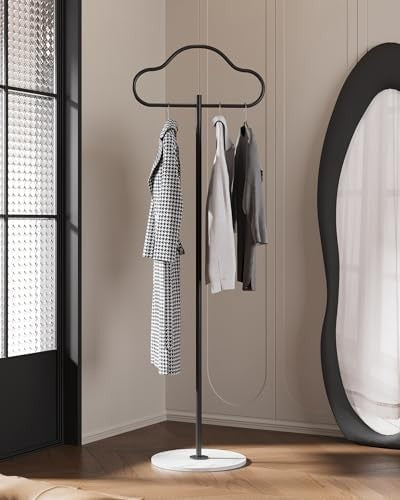 Black Minimalist Coat Stand | Heavy Duty Metal Clothing Rack for Hallway