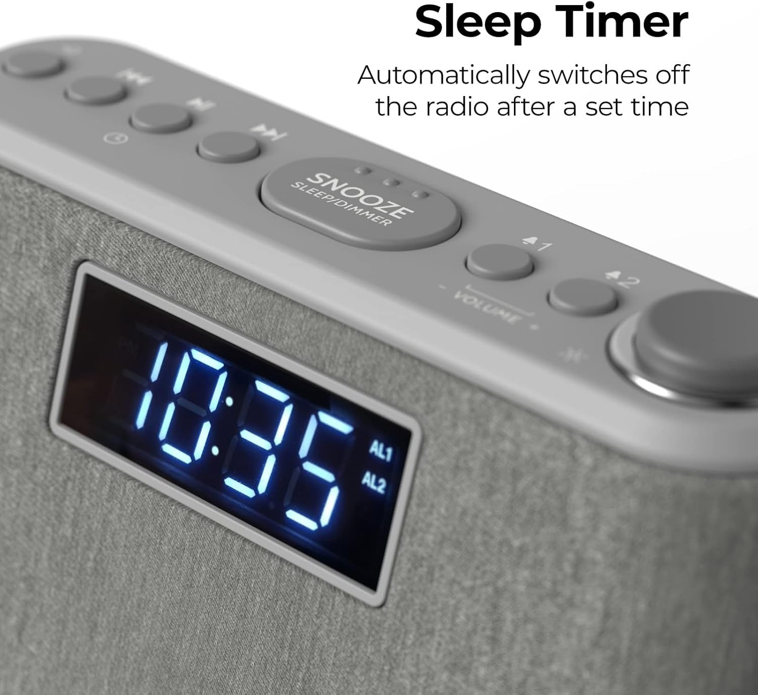 Alarm Clock Wireless Charging Bluetooth Speaker FM Radio Night Light