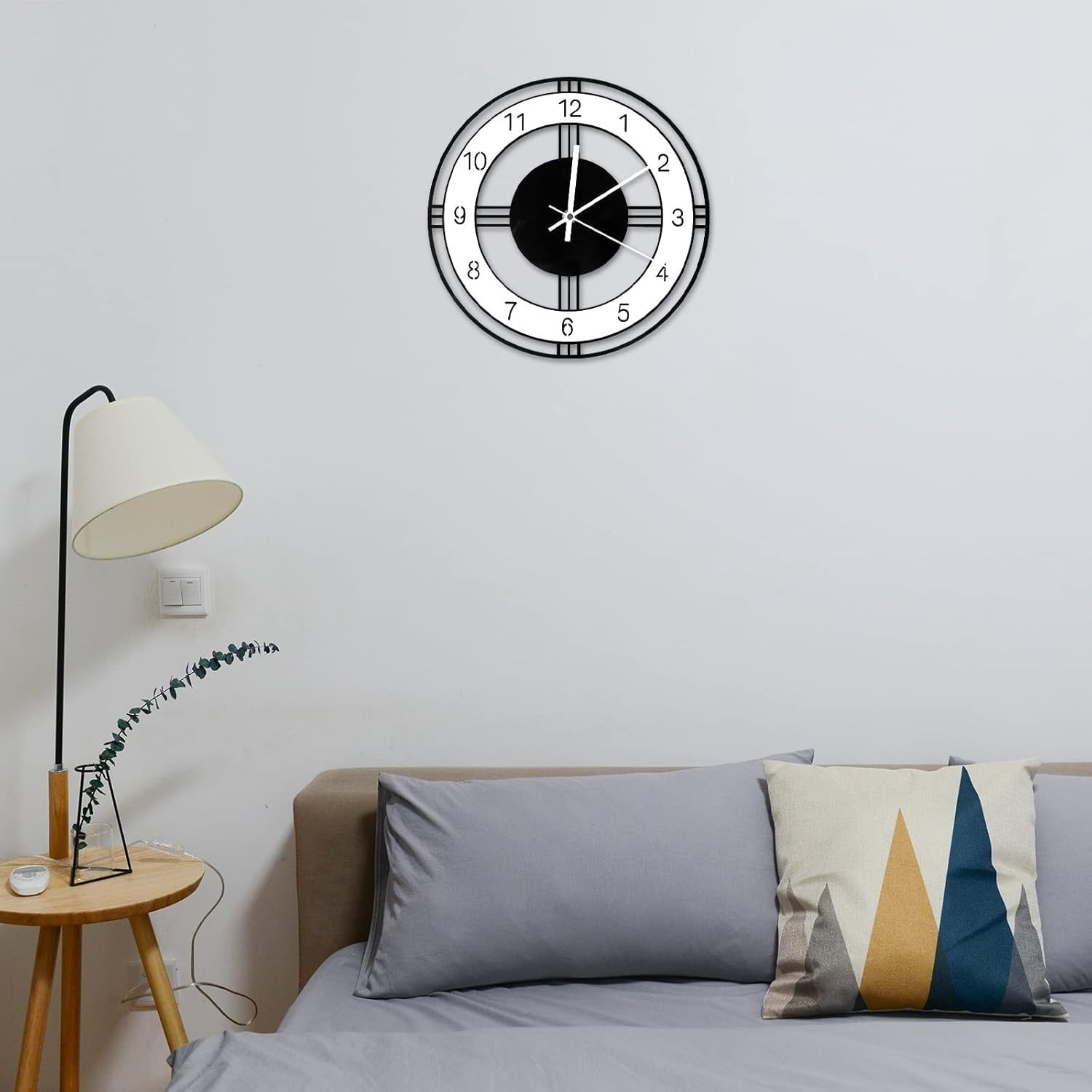 Modern 11 Inch Silent Wall Clock Acrylic Non-Ticking Round Home Office Decor
