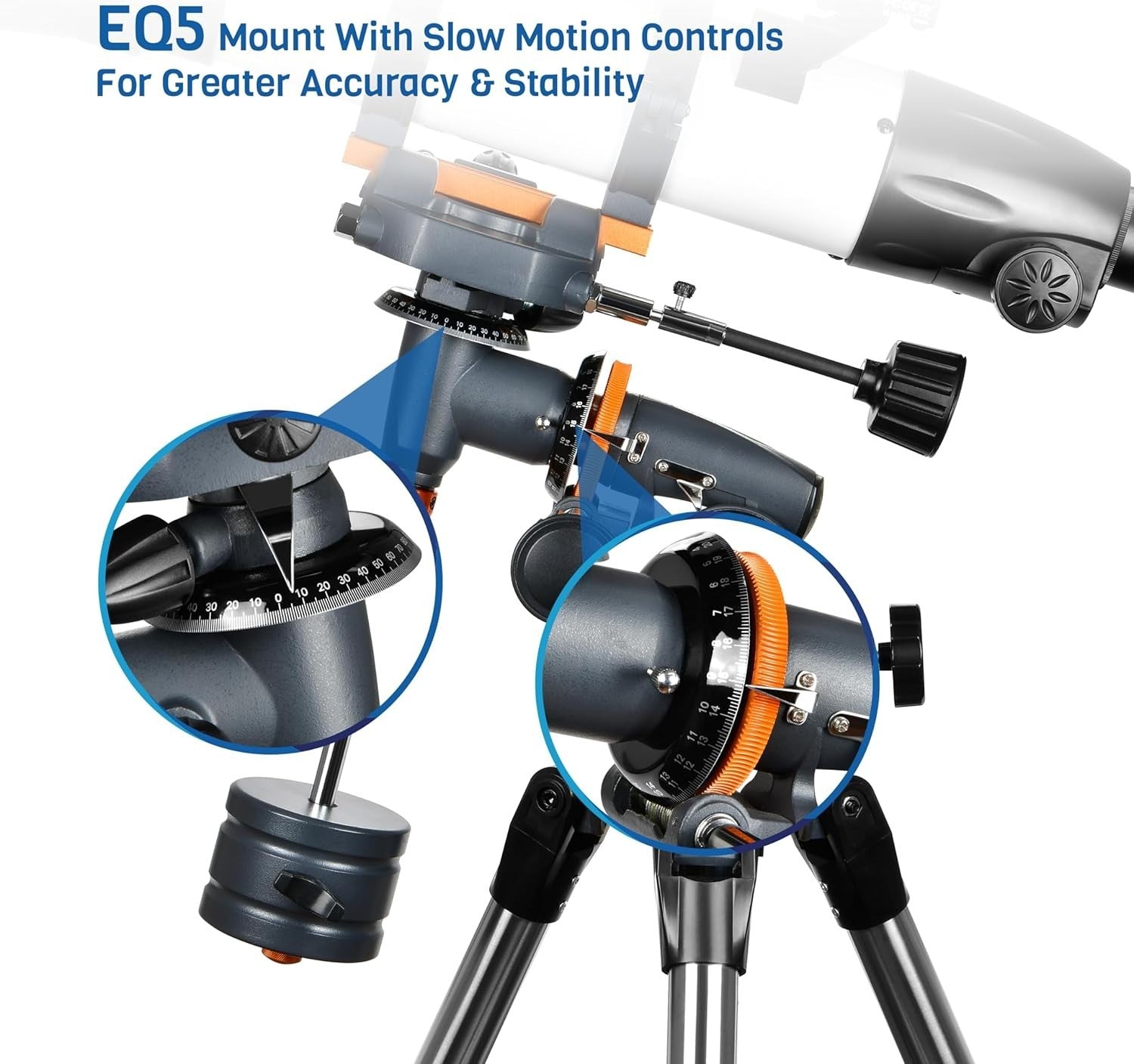 90mm Refractor Telescope 650mm for Adults & Beginners with EQ Mount
