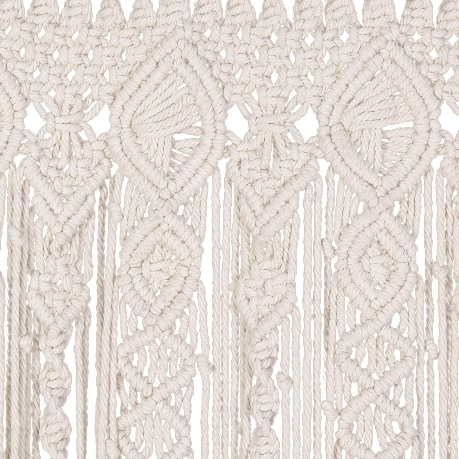 Macrame Curtain Wall Hanging 90x180cm Boho Handmade Cotton Decor