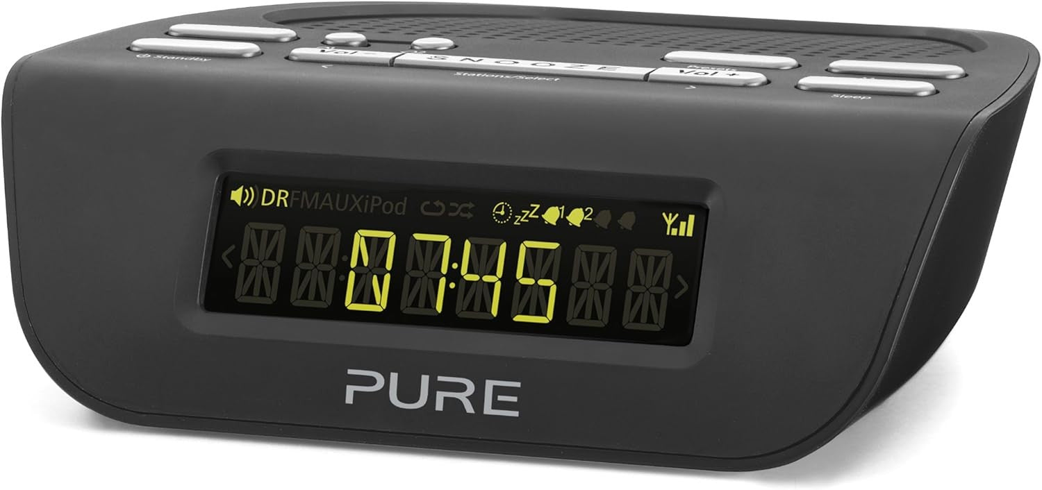 DAB Digital Radio Alarm Clock Dual Alarm Auto Dim Display Sleep Timer