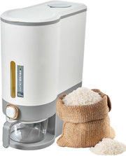 10KG Rice Cereal Dispenser Airtight Grain Storage Bin Measuring Cup