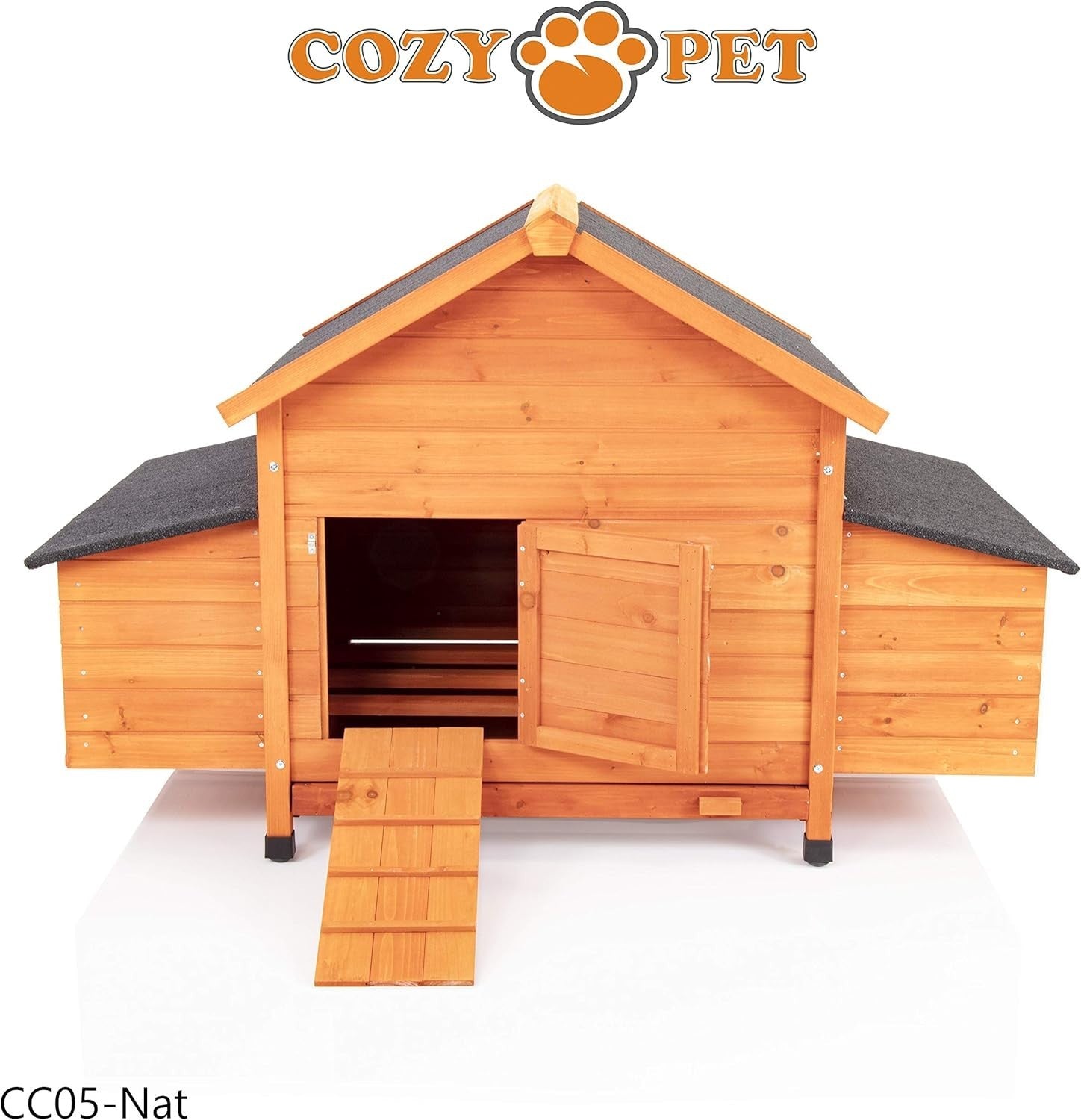 Extra Large Wooden Chicken Coop with Nest Boxes Easy Clean Hen House 12 Birds