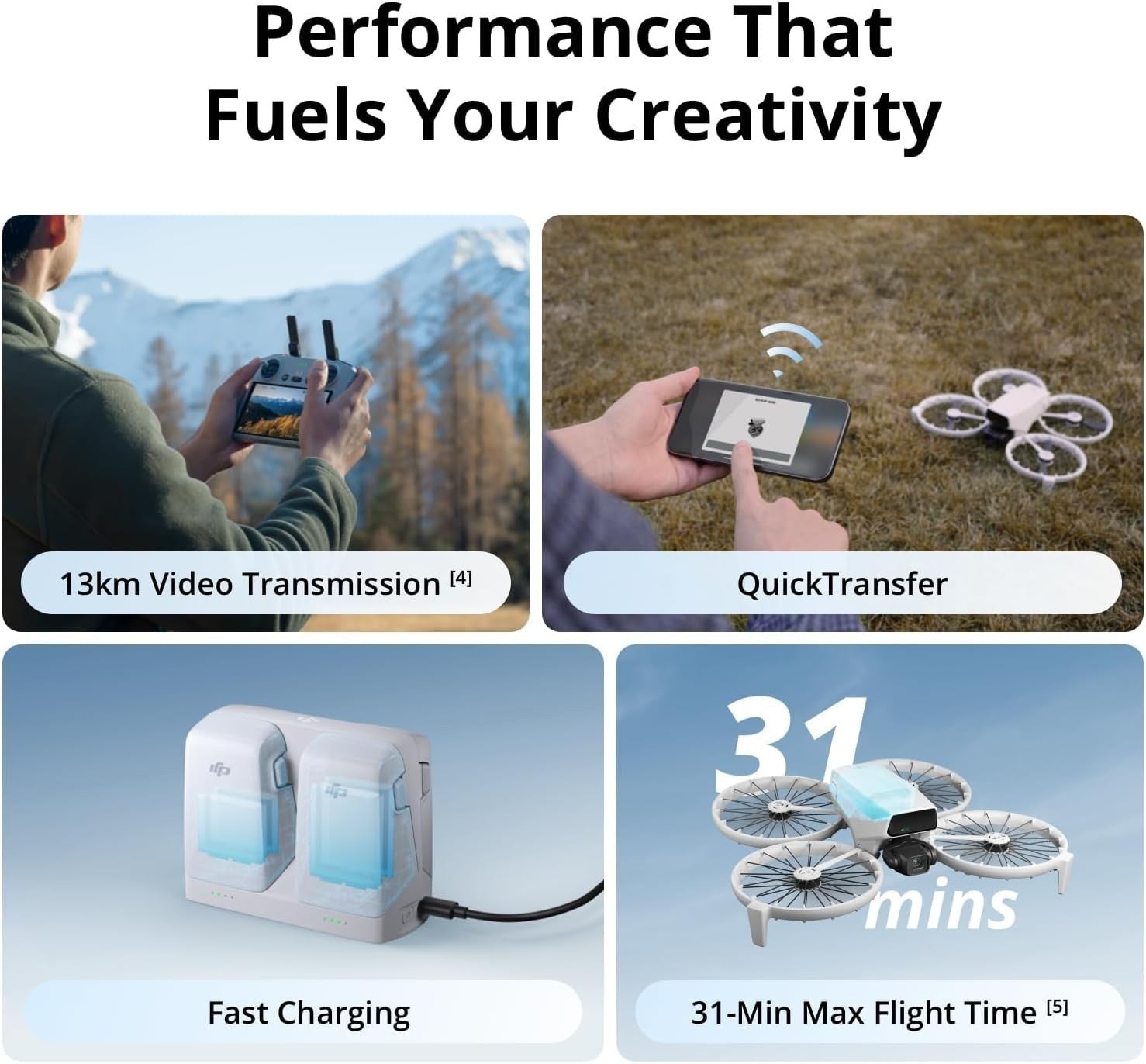 DJI Flip 4K Drone with RC-N3 Controller, 31-Min Flight, Palm Takeoff