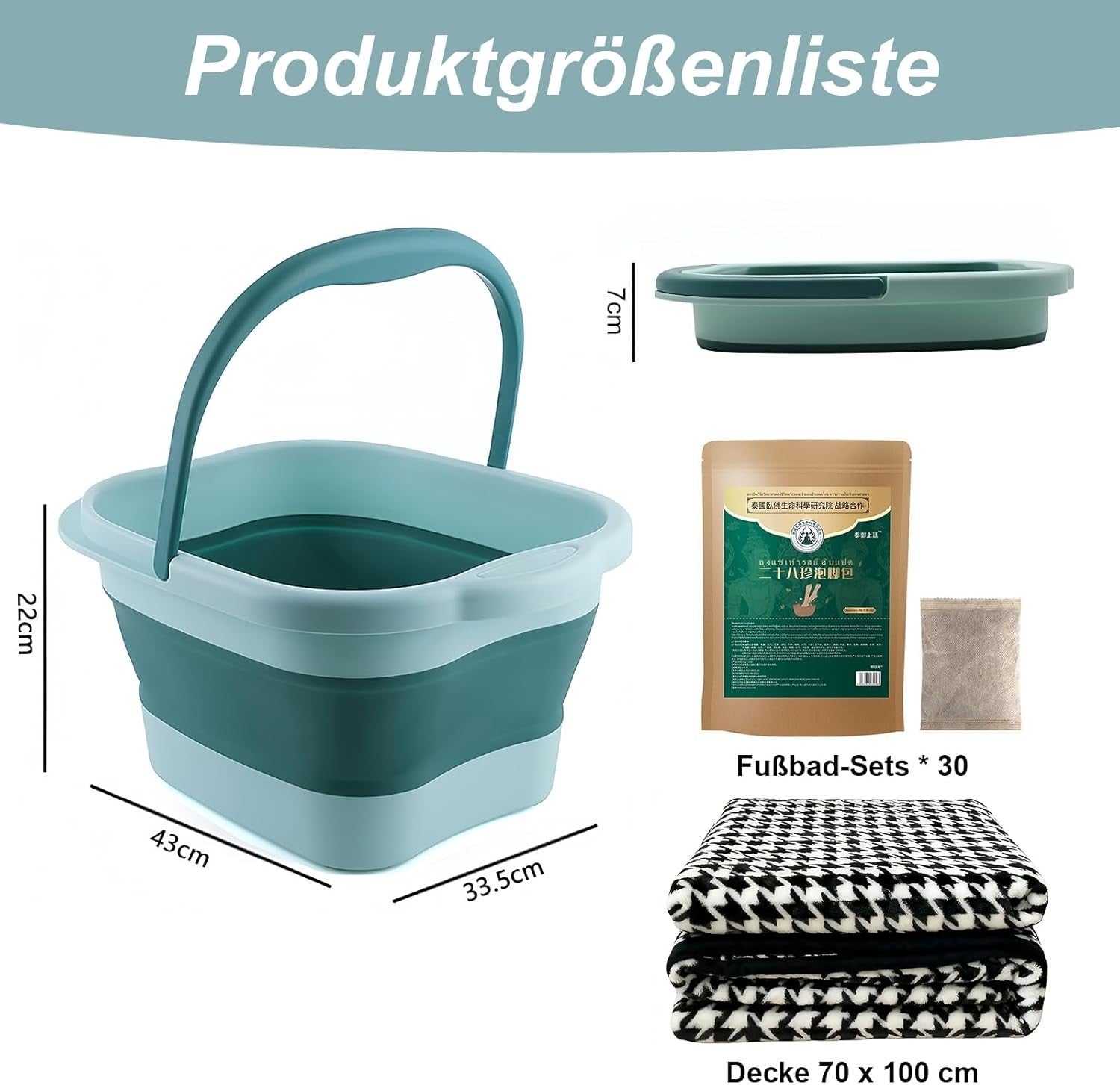 Portable Foot Bath Massage Soak Bucket Folding Large Capacity Travel