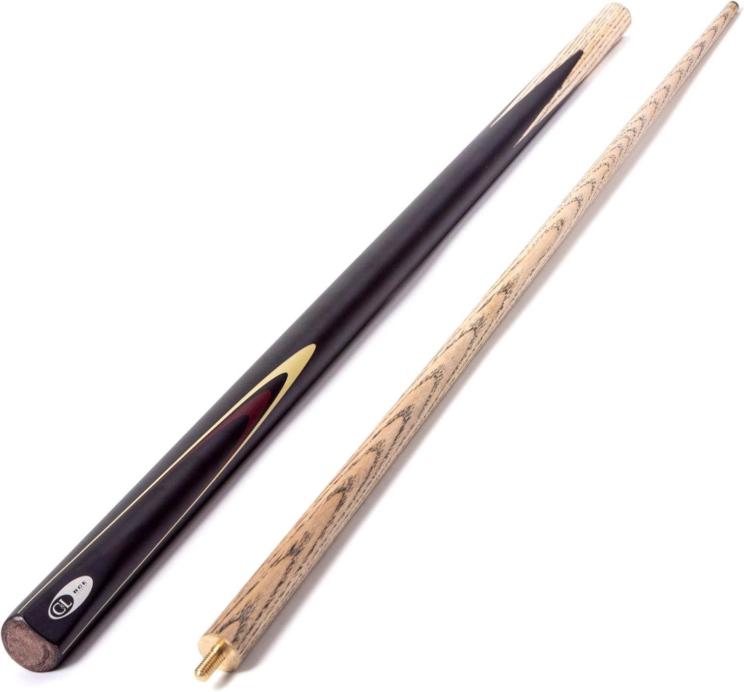 57” Snooker Pool Cue 2 Piece Ash Shaft 9.5mm Tip Soft Case