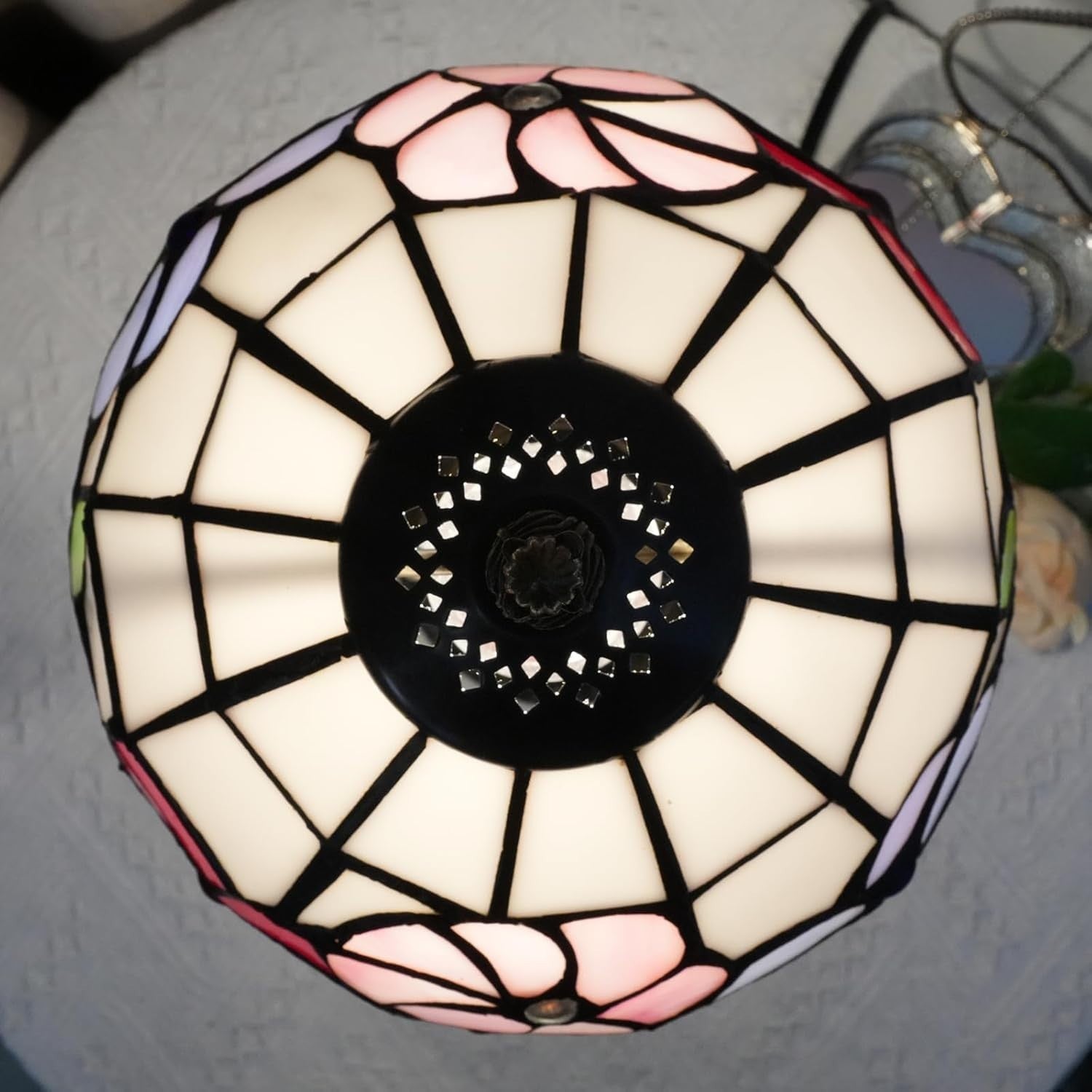 Stained Glass Tiffany Table Lamp 20x20x36cm Bedside Light Decor