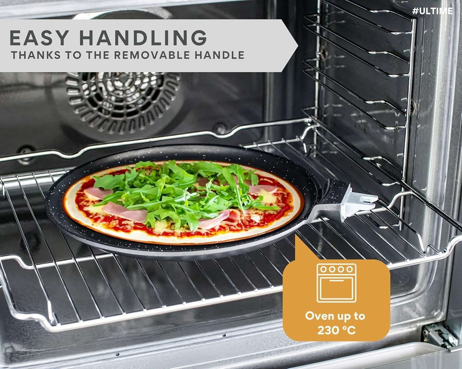 28cm Induction Crepe Pan Non-Stick with Divider & Removable Handle – Oven Safe