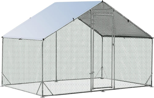 Walk In Chicken Run Galvanised Steel Enclosure Waterproof Roof 3x2m