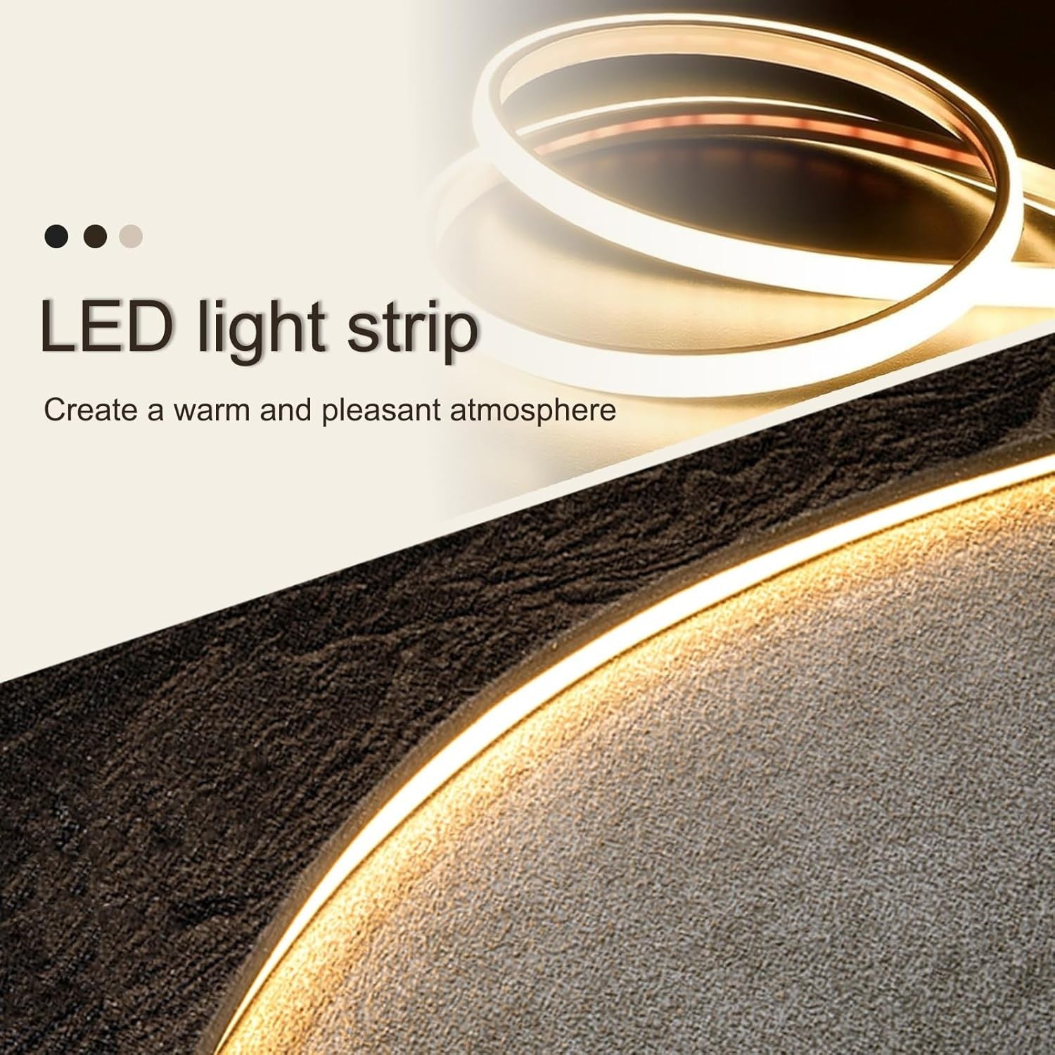 Sandstone 3D Wall Art with LED – 40×80cm, Brown Modern Decor