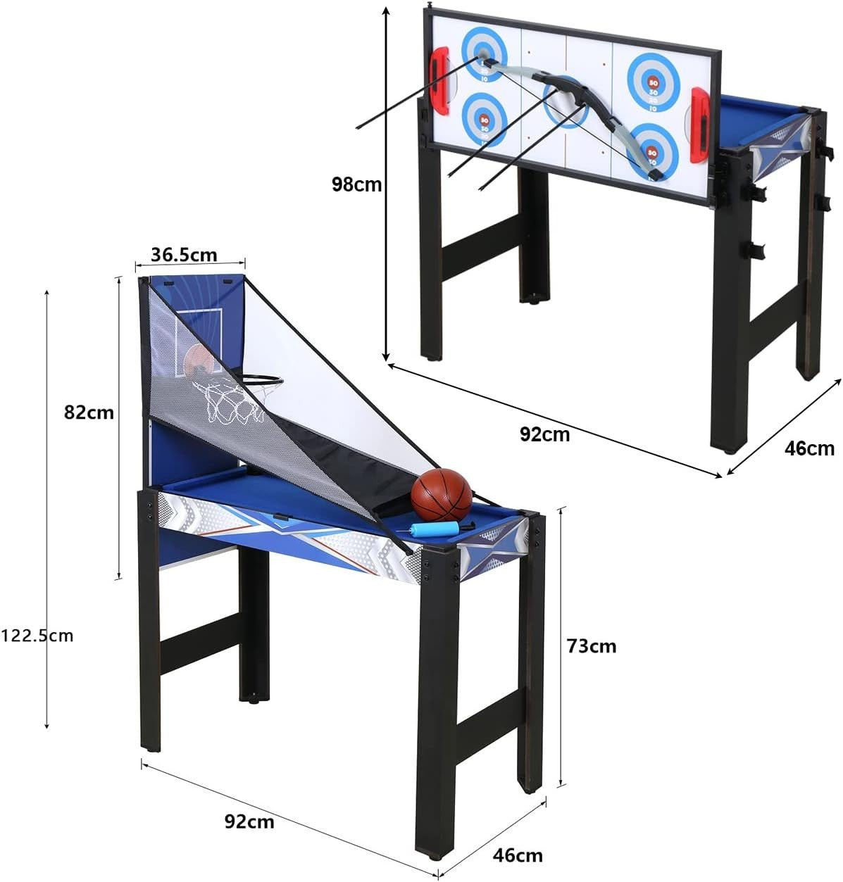 36in 5 in 1 Multi Game Table Kids Pool Ping Pong Hockey Archery
