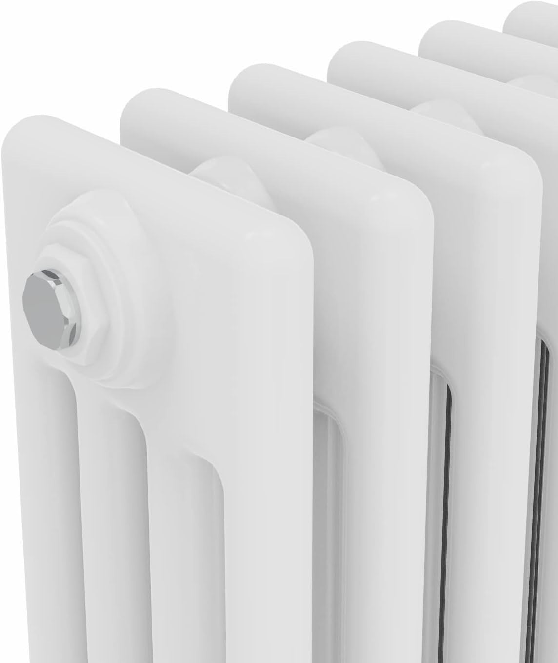 4 Column Horizontal Radiator 600x1010mm White Cast Iron Style