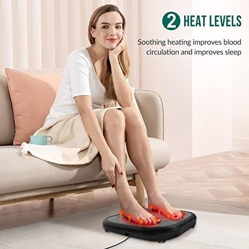Foot Massager with Heat for Plantar Fasciitis Deep Kneading Shiatsu Pain Relief
