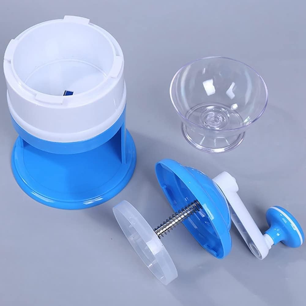 Manual Ice Crusher Hand Crank Snow Cone Shaved Ice Maker Slush Machine