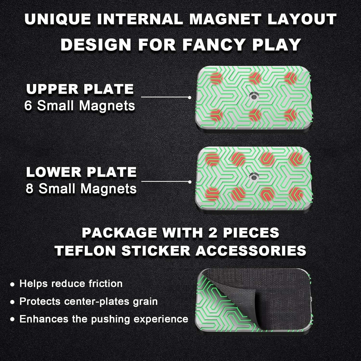 Glow Magnetic Fidget Slider Zinc Alloy EDC Stress Relief Toy