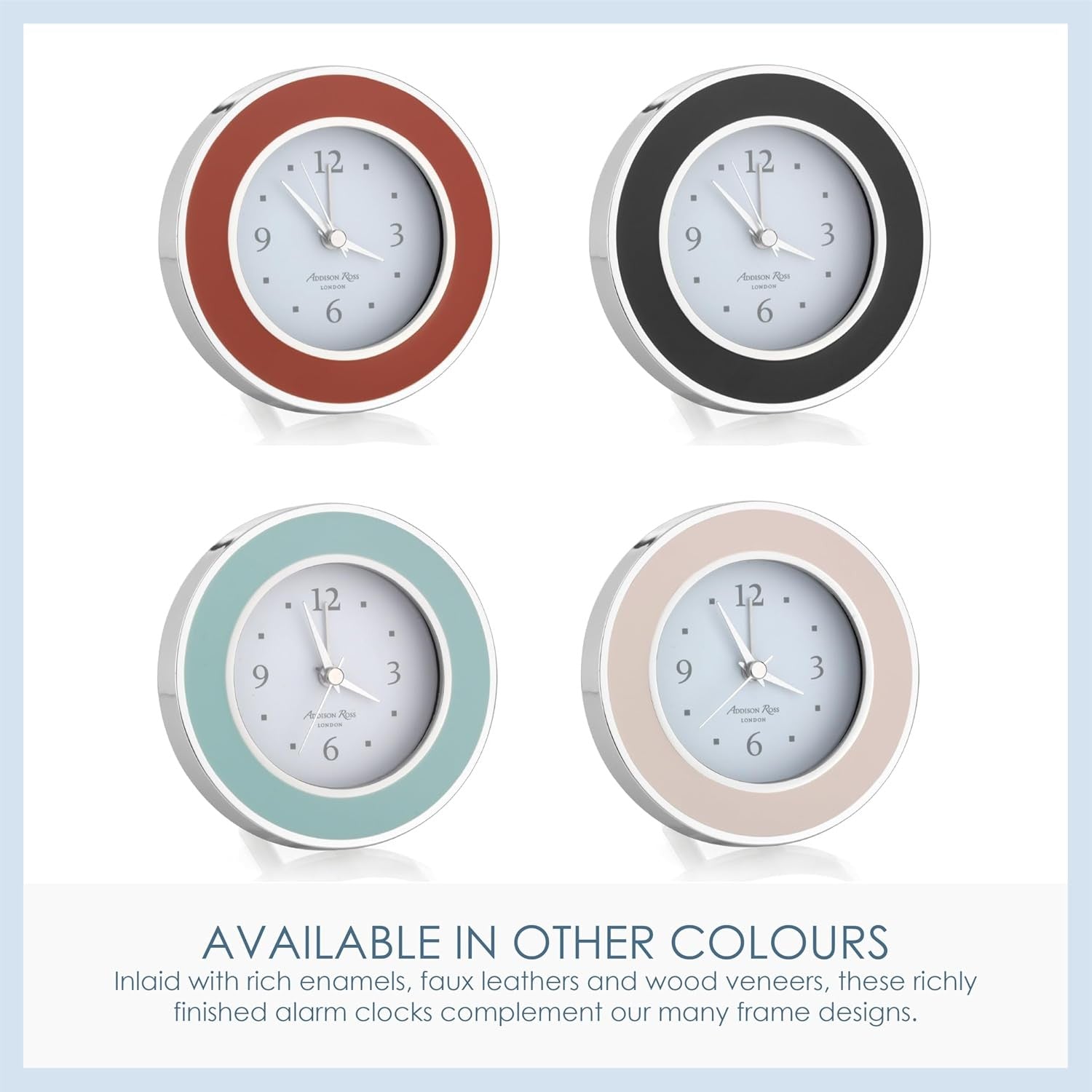 Silent Sweep Battery Alarm Clock Compact Bedside Home Office Decor