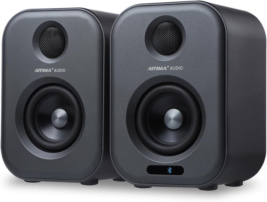 Powerful 80W Bluetooth 5.3 Bookshelf Speakers 2.0 Channel HiFi Sound System