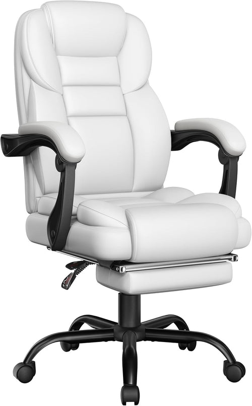 Ergonomic Reclining Office Chair PU Leather Swivel Desk Executive Computer Seat