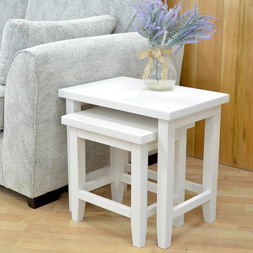 White Modern Bedside Nightstand Sofa Side Table End Accent Wood 40x48x58cm