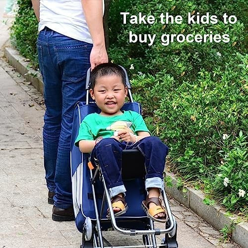 Multifunctional 2-in-1 Stair Climbing Shopping Trolley with Foldable Seat