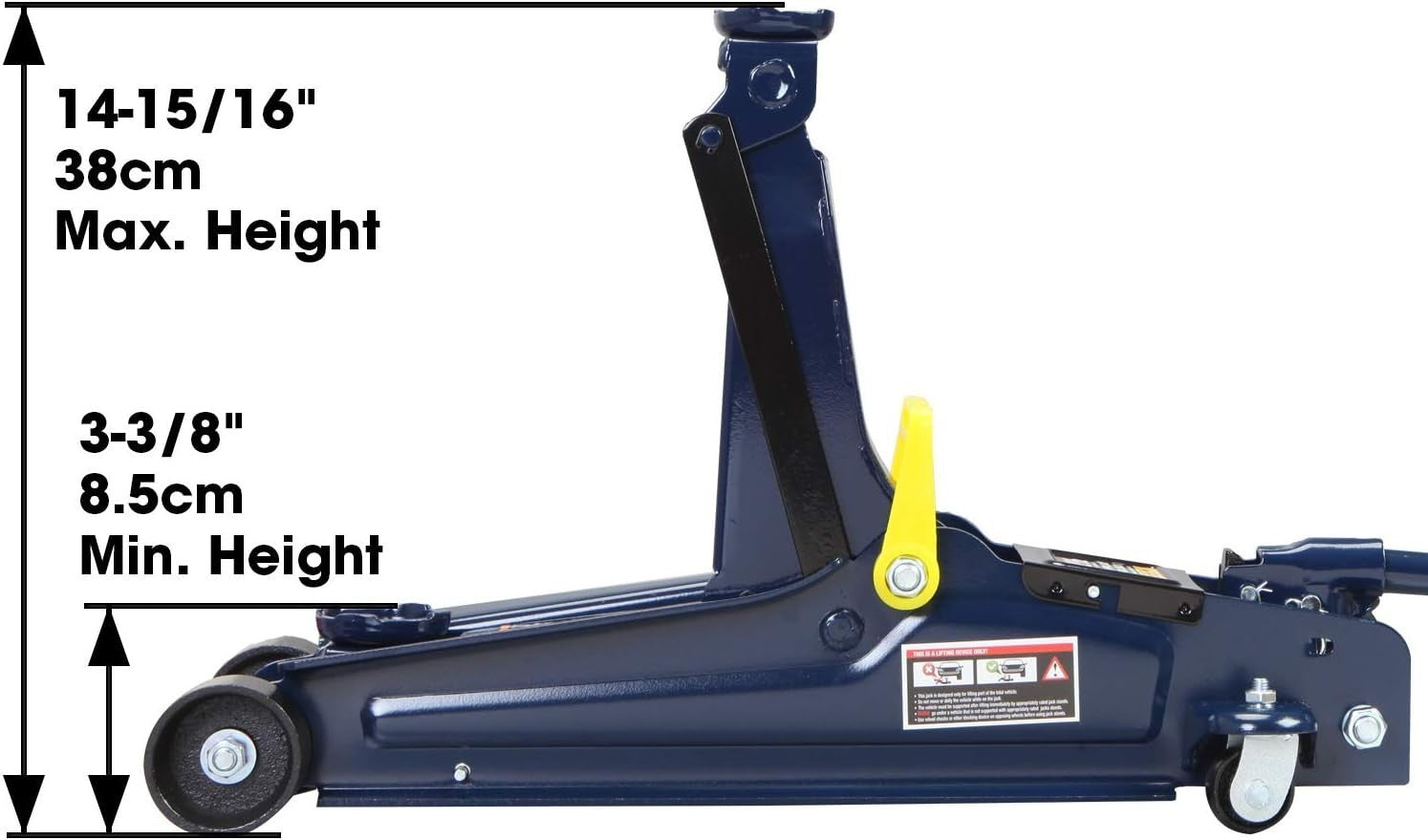 2.5 Ton Low Profile Hydraulic Trolley Jack 85–380mm Quick Lift Heavy Duty Steel