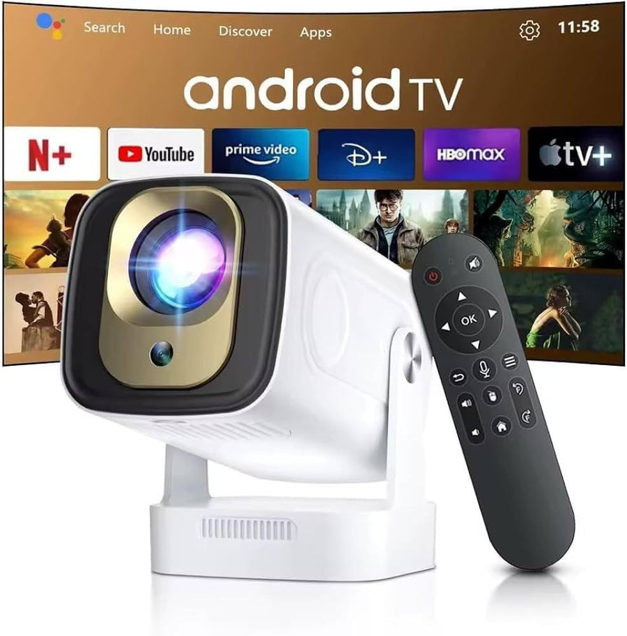 Native 1080P WiFi Android Smart Projector 12000 Lumens Portable Home Theater