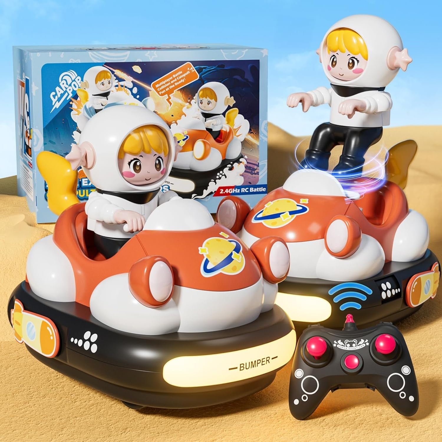 RC Bumper Car Toy with Lights & Music for Kids 3-8 | Remote Control Fun