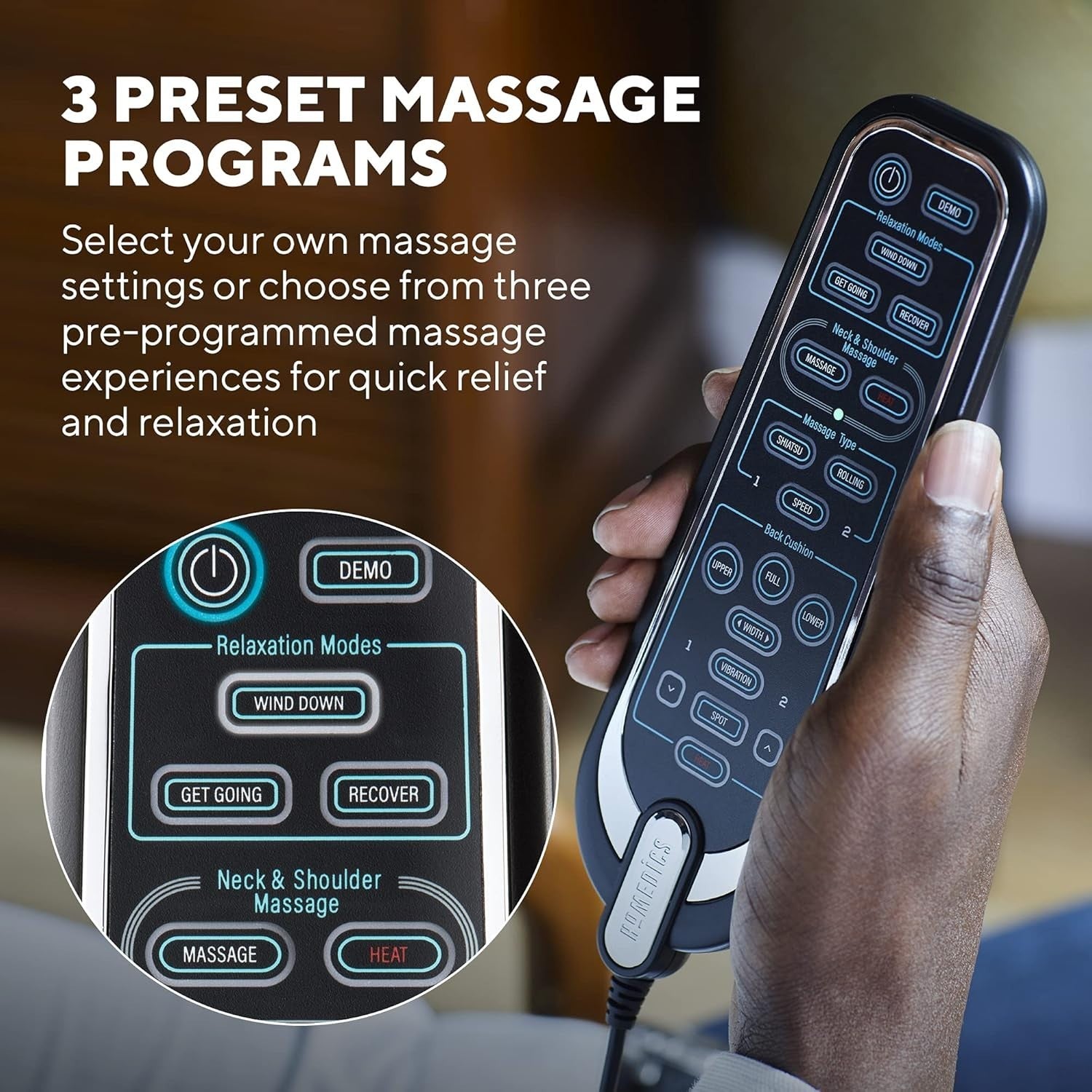 Shiatsu Back Neck Massager Cushion with Heat & Full Body Relief Pad