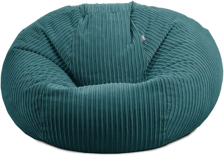 Giant Corduroy Bean Bag Chair XL Lounge Seat Soft Washable Adult Sofa