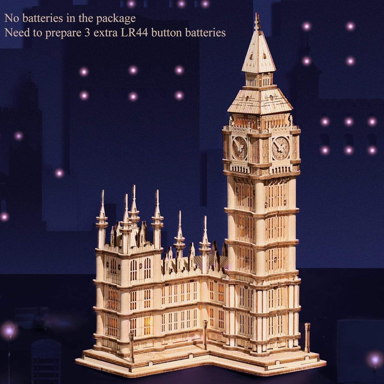 3D Wooden Big Ben Puzzle Model Kit – DIY Craft, 220 Pieces, 10.1x10.7cm