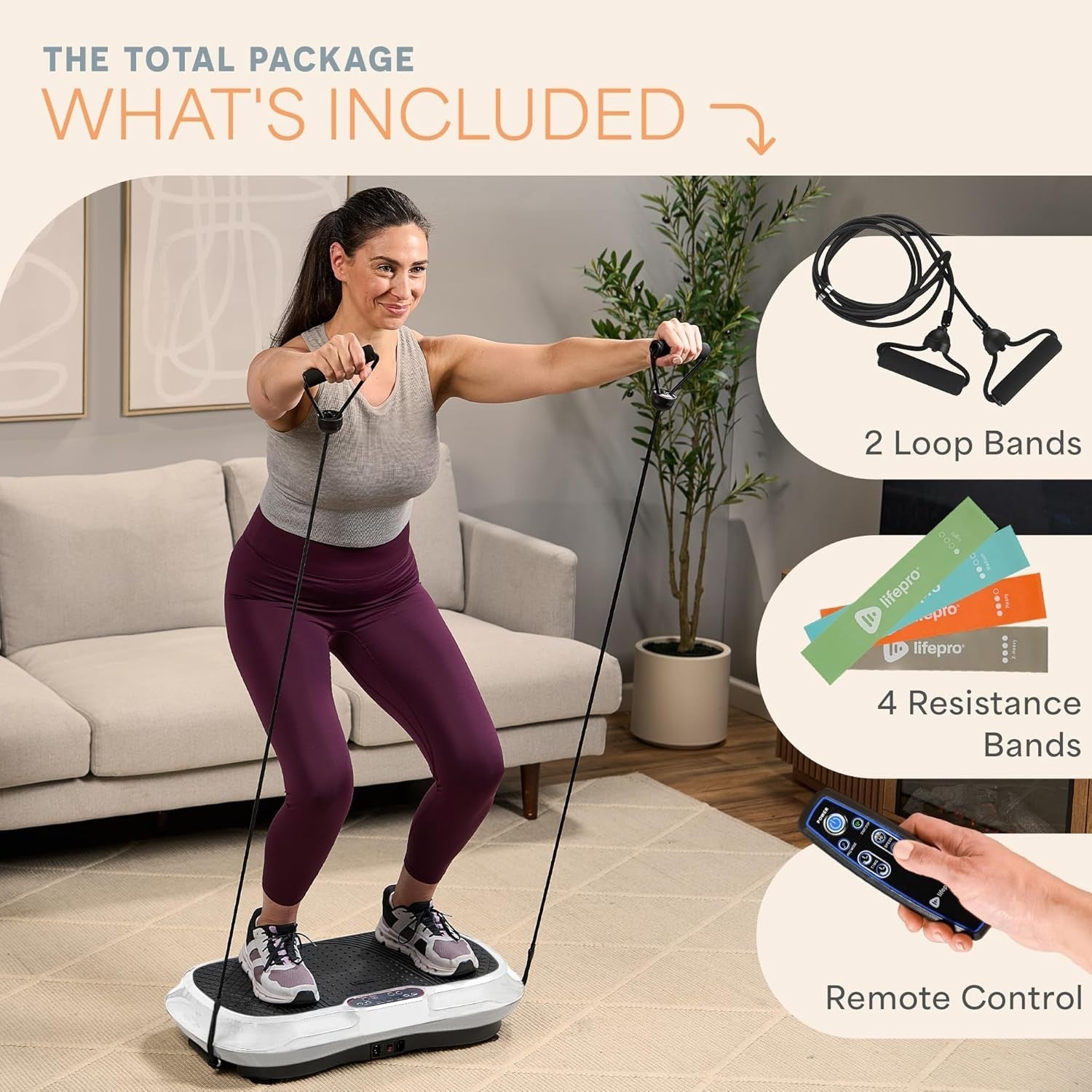 White Vibration Plate Exercise Machine Full Body Workout 99 Speeds