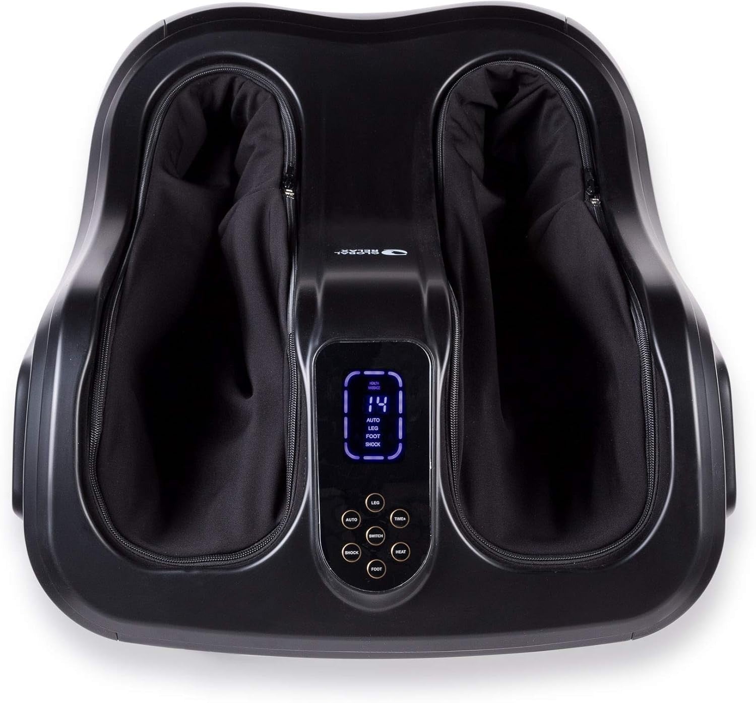 Foot & Leg Massager with Heat, Compression & Kneading Therapy – Black