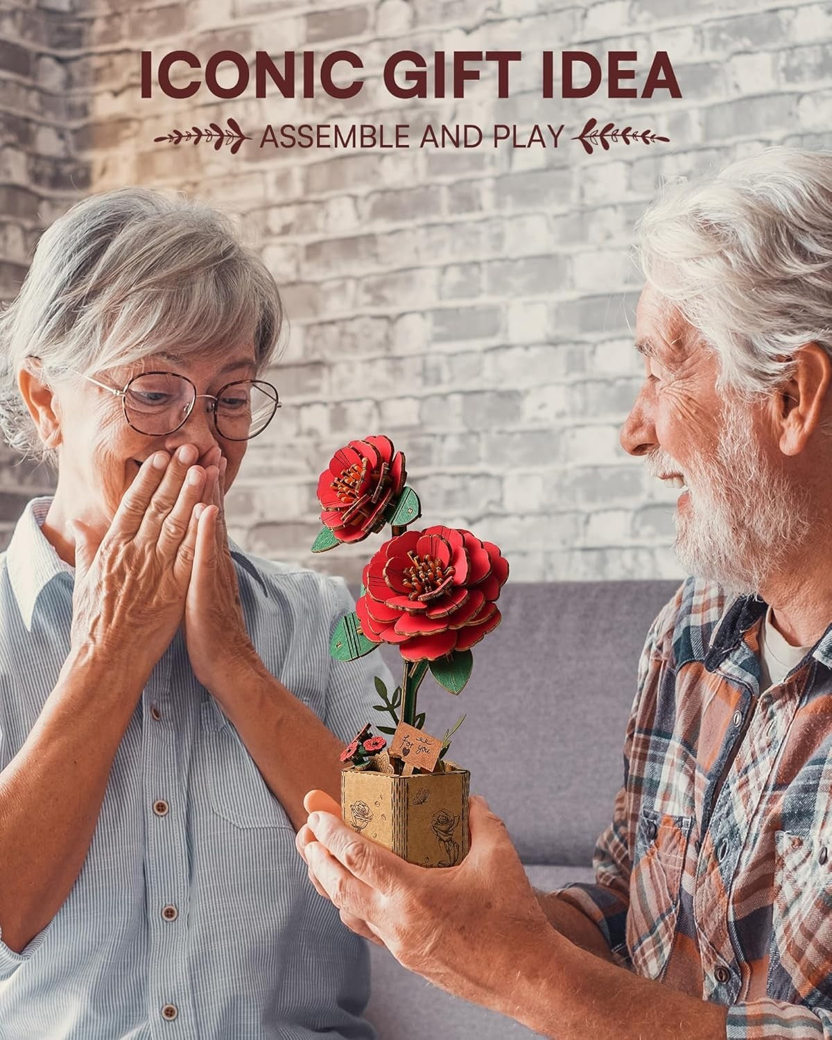 3D Wooden Flower Puzzle for Adults – Adjustable Floral Decor Gift