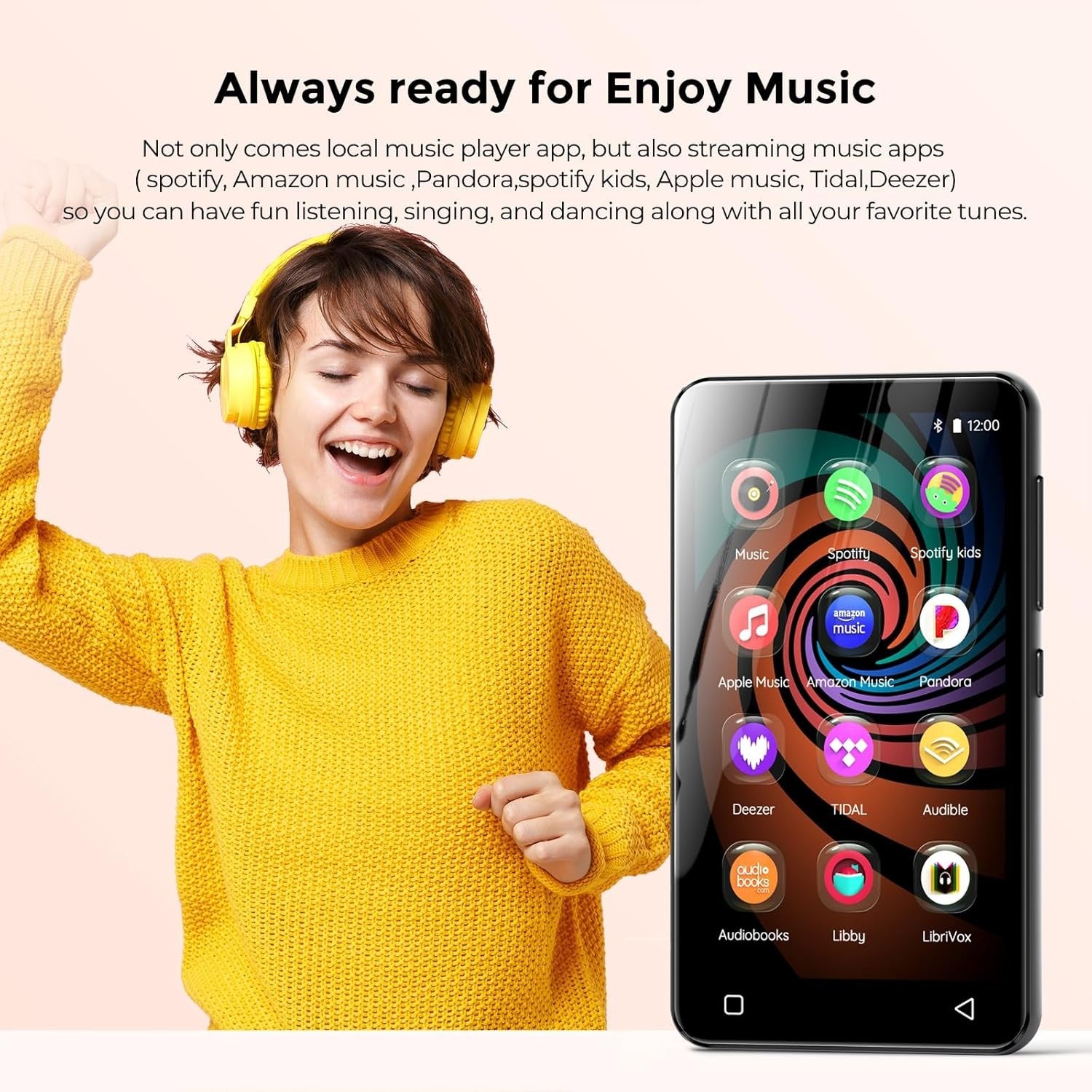 160GB MP3 Player Bluetooth WiFi Touch Screen Music Player for Kids
