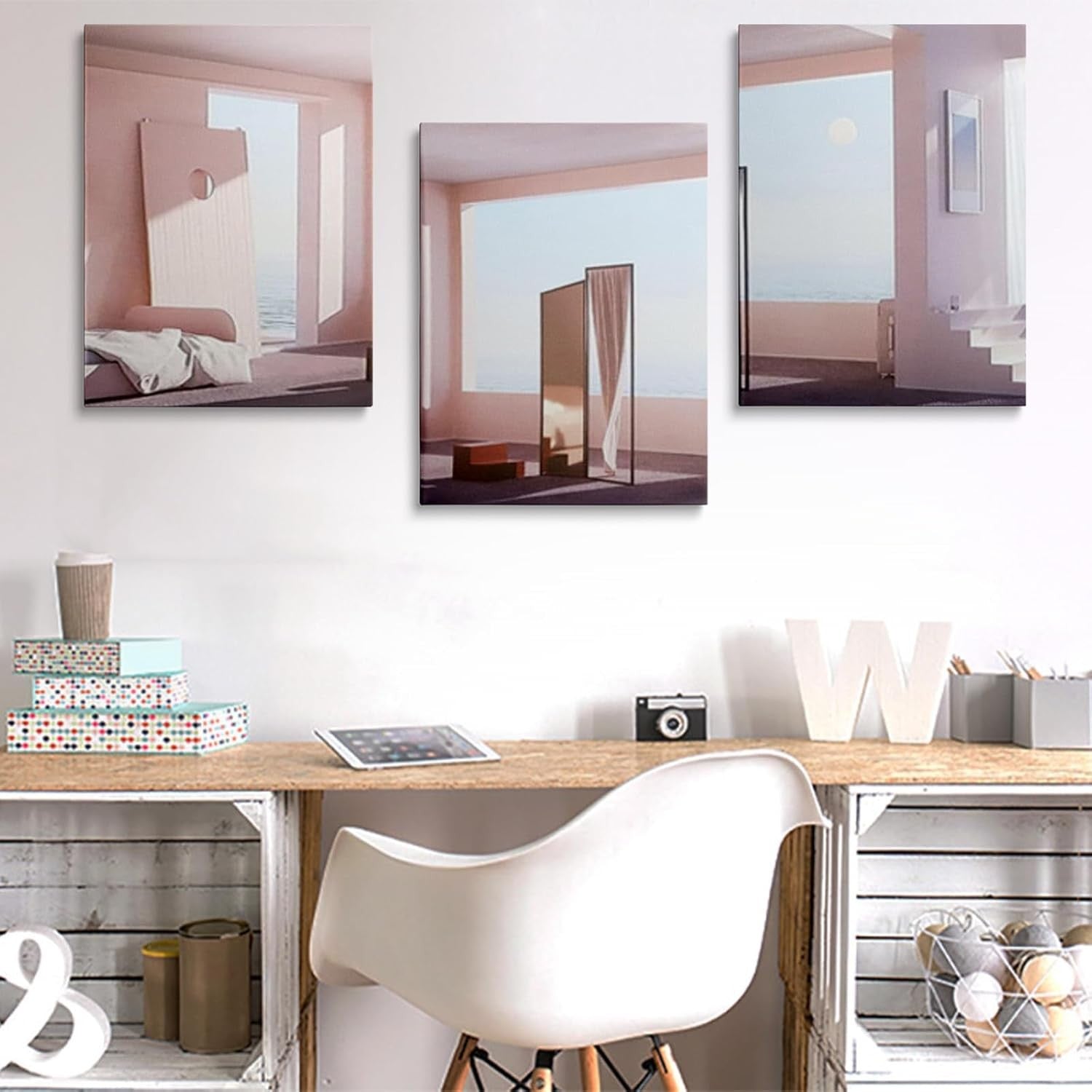 3-Piece Sea Canvas Wall Art Modern Bedroom Aesthetic Prints