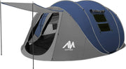 4-6 Person Pop Up Camping Tent 4 Season Waterproof Blue