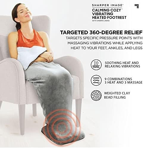 Electric Heated Sherpa Wrap with Massaging Vibrating Foot Bed