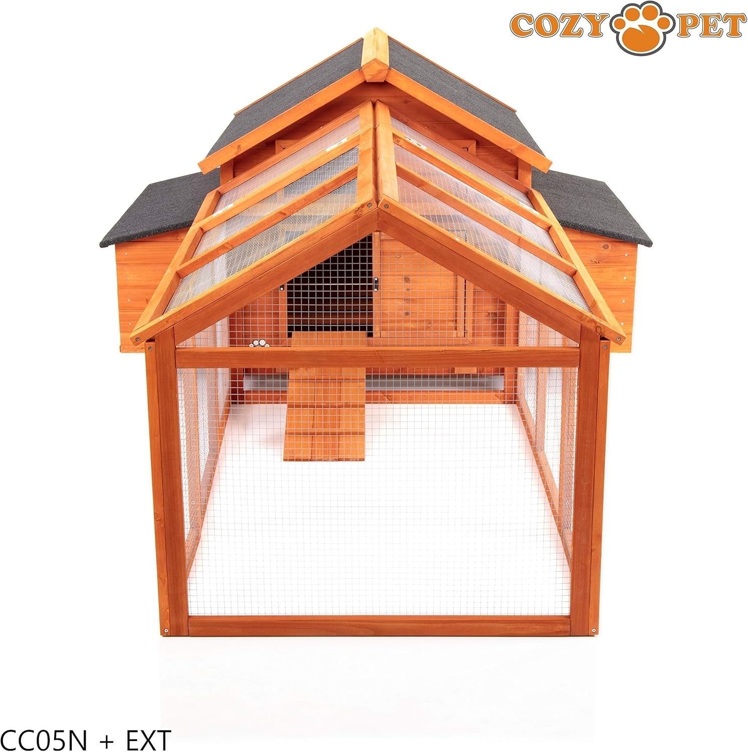 Extra Large Chicken Coop with Run Wooden Hen House Nest Boxes 12 Birds